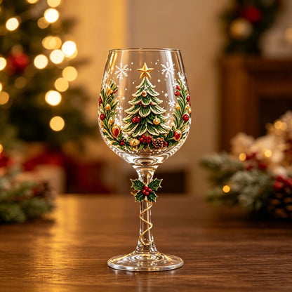 🎄✨ Kouzelné vánoční sklenice na víno: Proměňte každý přípitek ve sváteční zážitek! 🥂❤️