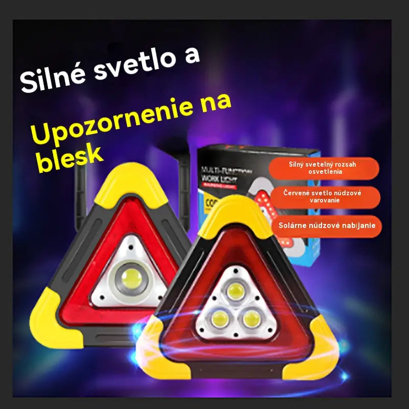 🔥Nový produkt 2026🔥Solární nouzové trojúhelníkové výstražné světlo tři v jednom