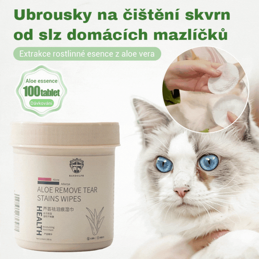 🐕🐈Čisticí ubrousky na skvrny od očí domácích mazlíčků 🔥Odstraňuje skvrny od slz🔥
