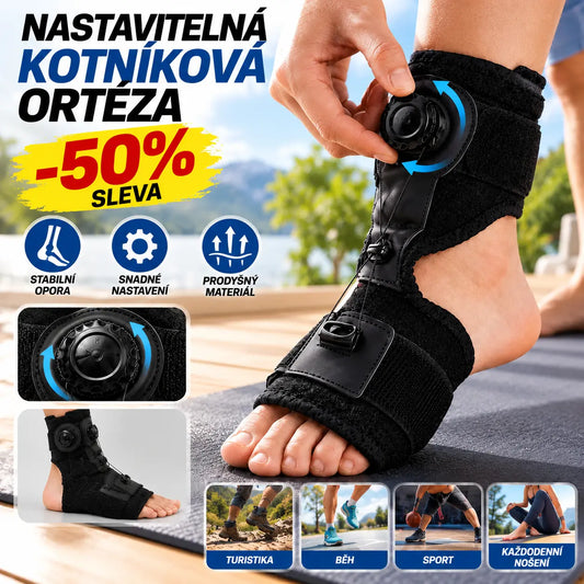 🏃‍♀️【2 jednotky】Lékařské ortézy pro pokleslou nohu a plantární fasciitidu, s otočným nastavovacím knoflíkem a hliníkovou oporou, pro denní i noční použití.