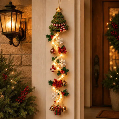 🎄🎃Poslední den! 🎅Užijte si 49% slevu na osvětlené vánoční dekorace na dveře!