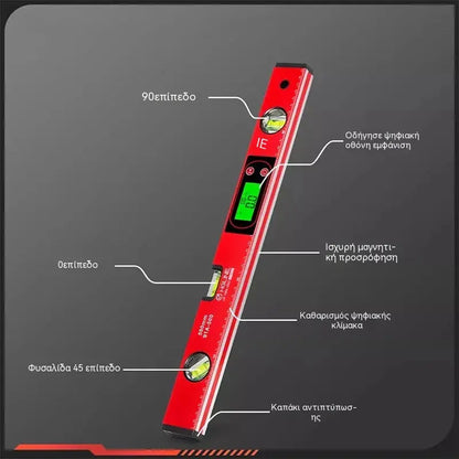 🔧📐 Multifunkční přesná magnetická vodováha s digitálním LCD displejem