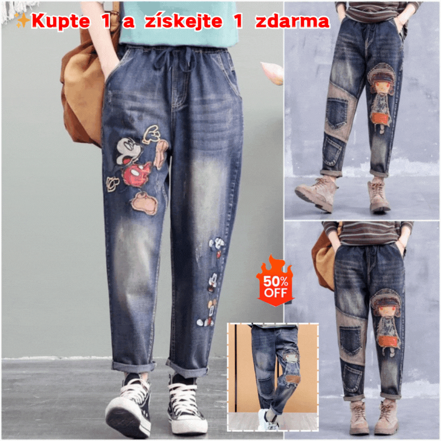 🔥【 Kupte 1 a získejte 1 zdarma】【S-5XL】Módní dámské džíny s elastickým pasem, moderní a pohodlné, k dispozici v mnoha velikostech