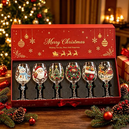🎄✨ Kouzelné vánoční sklenice na víno: Proměňte každý přípitek ve sváteční zážitek! 🥂❤️