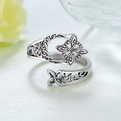 💍【Kupte 1 a získejte 1 zdarma】Stříbrný prsten s keltským uzlem S925
