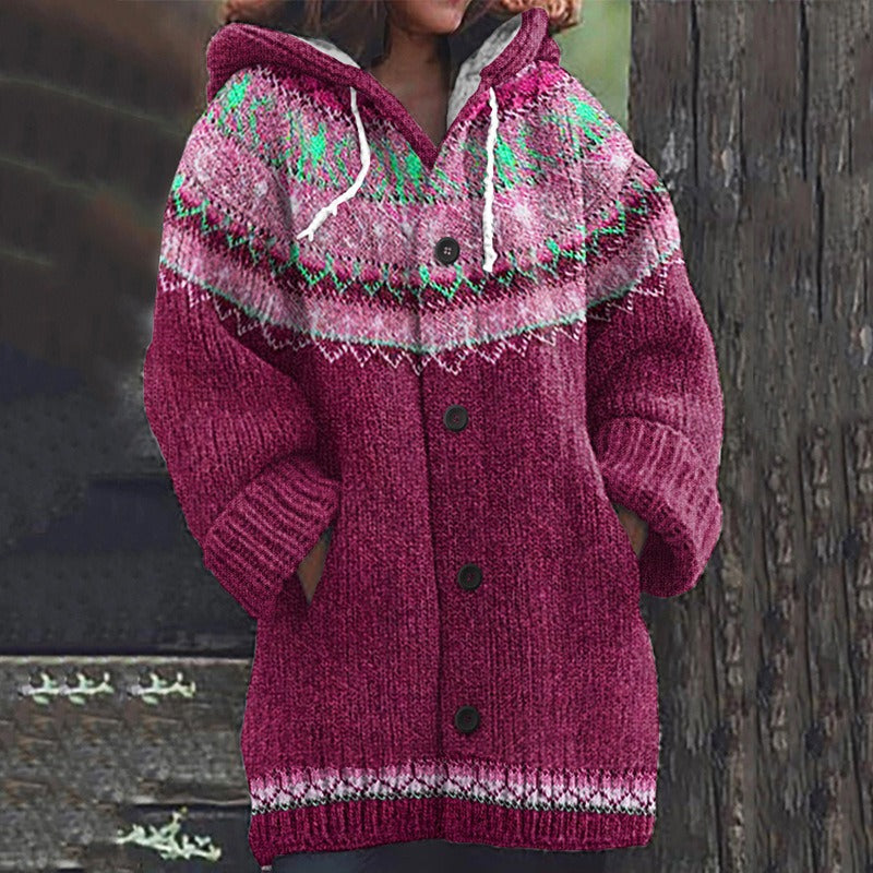 🥰Nový pohodlný retro svetr kardigan