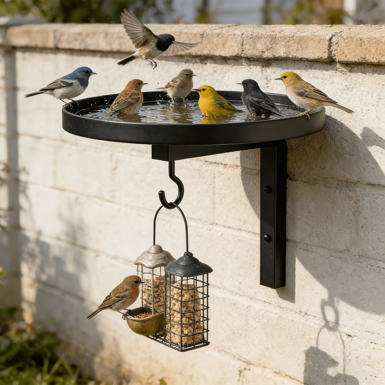 🐦💧 50% SLEVA! Nástěnná kovová napáječka pro ptáky – Odolná vůči povětrnostním vlivům snadno čistitelná a ideální pro zahradu balkon a terasu 🌿