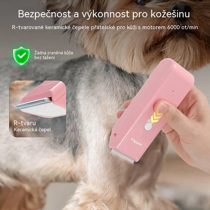 🔥 Tichý bezdrátový zastřihovač domácích mazlíčků 🐶 Ostrá keramická čepel, vodotěsnost IPX7, výdrž baterie 90 minut🐾