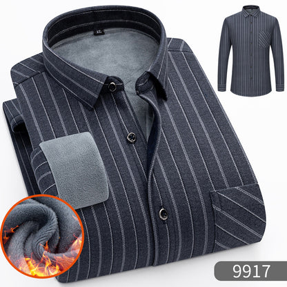 🔥👔【L-5XL】Podzimní zimní teplá košile s dlouhým rukávem