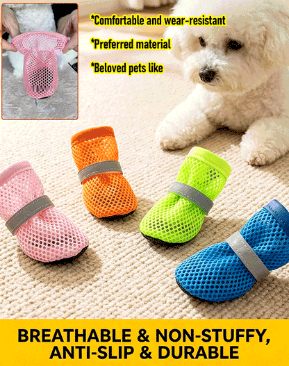 🐕🐶🐾Letní tepelně odolné, prodyšné síťované boty pro psy, protiskluzové a odolné, vhodné pro všechny psy.