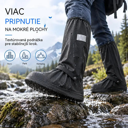 ☔☔Nejlepší ochrana před deštěm! Vysoké nepromokavé návleky na boty (výška 40 cm)! Silná protiskluzová podrážka · Odolné PVC · K dispozici v černé a průhledné barvě!