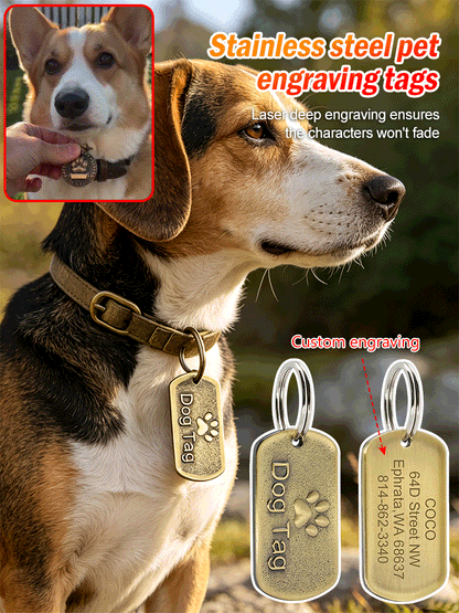 🐶Oblíbené známky pro domácí mazlíčky, jména pro psy, identifikační štítky a klíčenky.