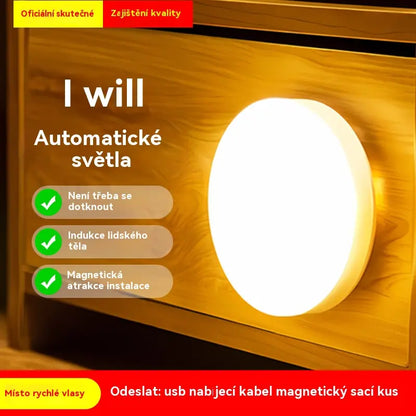 🏡💡【Kupte 2, získejte 3 zdarma】Inteligentní LED světlo, které detekuje lidské tělo, snadno se nabíjí a je praktické