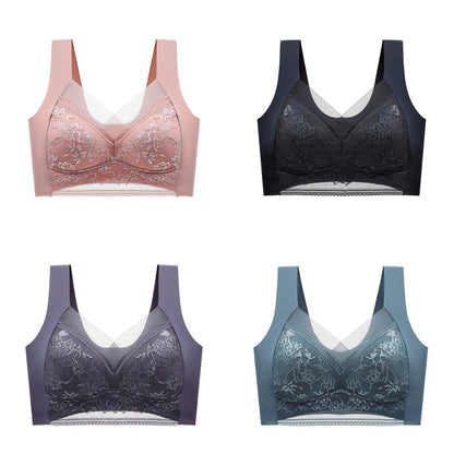 👙✨【4dílná sada】Pohodlná bezešvá dámská podprsenka z elegantní krajky