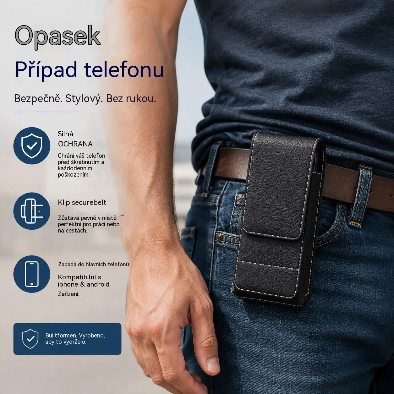 【Kupte 1, získejte 1 zdarma】⚡ Velká sleva | Pouzdro na smartphone na opasek 📱 Kožené pouzdro s více kapsami a slotem pro karty