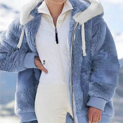 ☃️Limitovaná sleva 39%❄️[S-5XL] Dámská bunda 2026 s kontrastními pruhy z hustého plyše