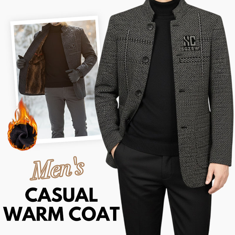 🧥 SLEVA 60%! 🔥 Pánský zimní kabát 3D střihu - hrubý a větruodolný, ideální do chladného počasí venku ❄️✨【40-90kg】