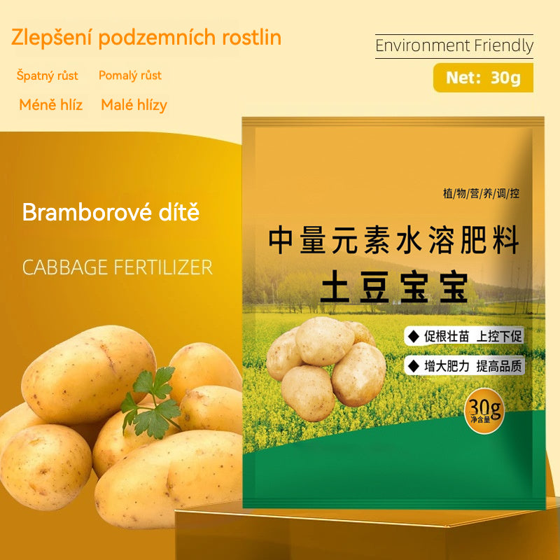 【8 sáčků】Rozpustné listové hnojivo „Kouzelný brambor“｜Pro brambory, arašídy, batáty, ředkvičky, taro a cibuli – podporuje zakořenění, zvyšuje výnos