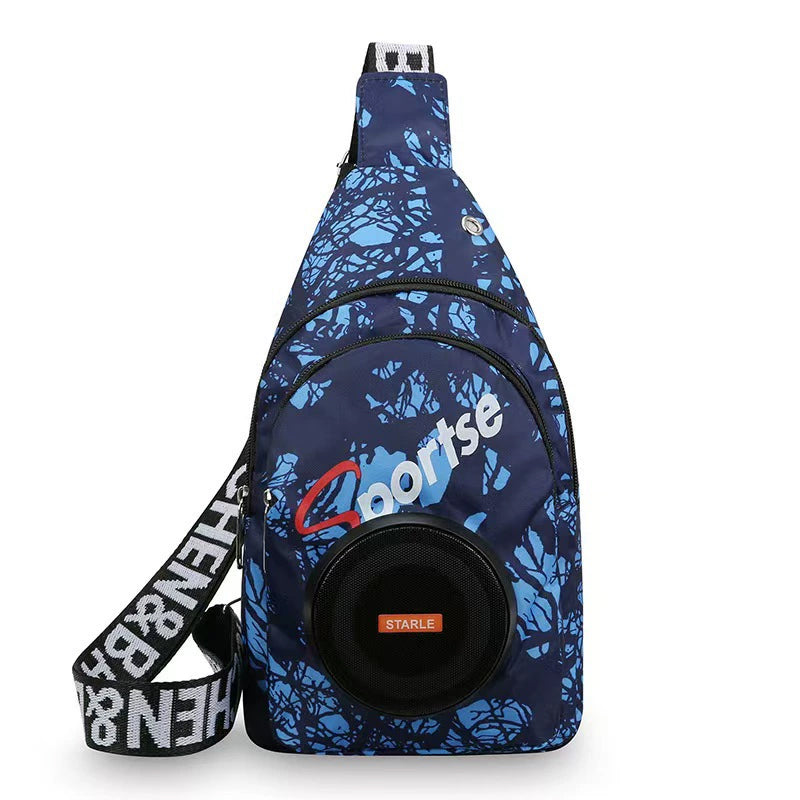 ✨🎒Nová taška přes rameno, voděodolná outdoorová taška s Bluetooth reproduktorem.