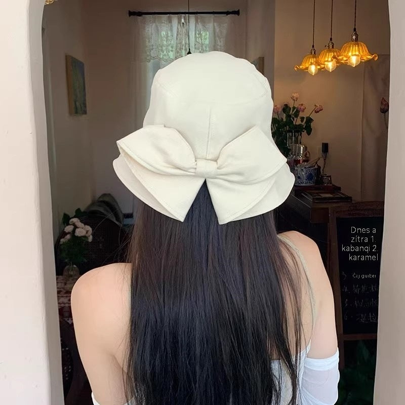 👒 Letní výprodej ☀️ Dámský klobouk s širokým okrajem a mašlí