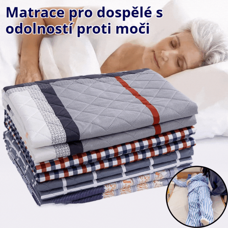 ✨[Kupte 1 a dostanete 1 zdarma]✨🛌 (50*70cm)4vrstvá omyvatelná a prodyšná podložka pro péči o plenky pro dospělé