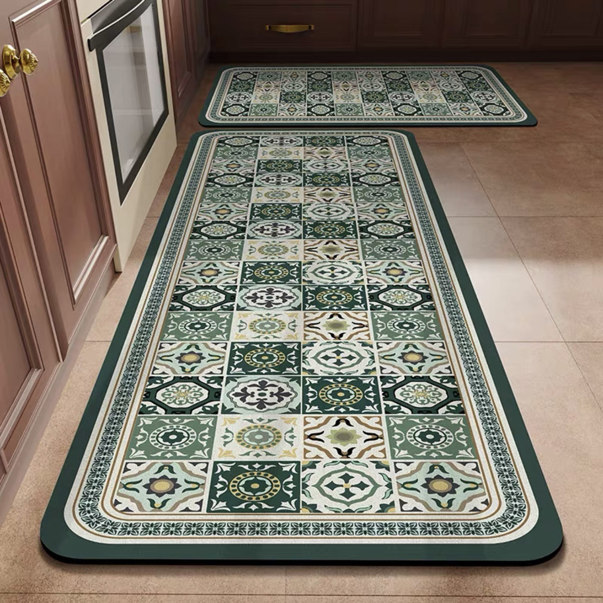 💥💥【Kupte 1 a dostanete 1 zdarma】【40*60+40*120cm】Protiskluzové a vysoce savé předložky do kuchyně a koupelny