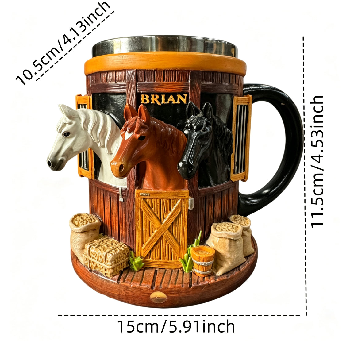 🐎🍺Unikátní 3D hrnek s koňským motivem, perfektní dárek pro milovníky koní!