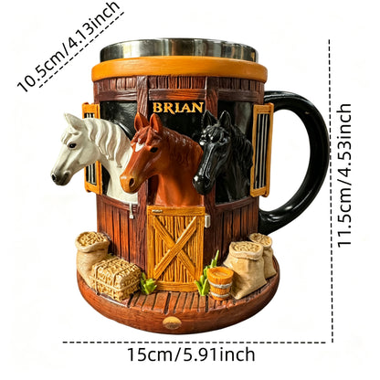 🐎🍺Unikátní 3D hrnek s koňským motivem, perfektní dárek pro milovníky koní!