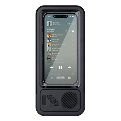 😅🛡️ Voděodolný Bluetooth držák na telefon do sprchy - otočení o 480° s reproduktorem