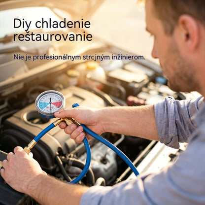 🔧❄️ Použijte tlakoměr k doplnění chladiva R134a do vaší klimatizace Hope – těsné, snadno čitelné, vhodné pro klimatizace do osobních i nákladních automobilů i domácností – bezpečné a samoplnicí 🚗
