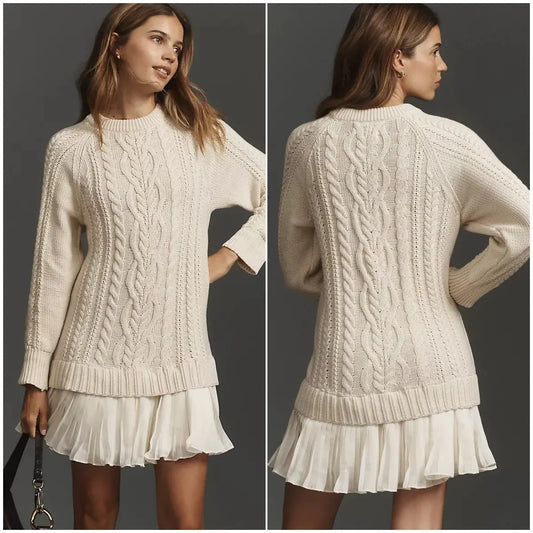 💖👗【S-3XL】Elegantní podzimní a zimní pletené šaty – pohodlné, stylové a vhodné pro každou příležitost | Měkká tkanina, přiléhavý střih