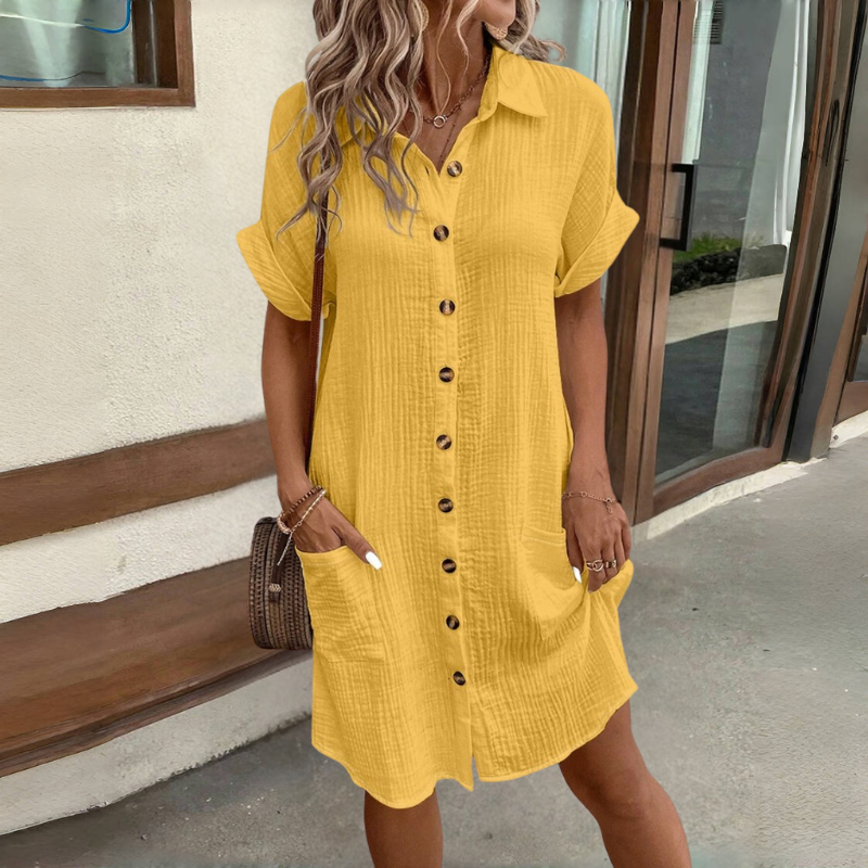 👗【S-2XL】Lehké letní šaty v jednoduchém stylu – pohodlné, prodyšné a lichotící postavě.