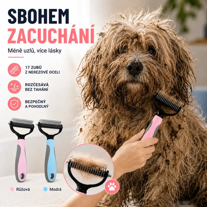 【Kupte 1 kus a získejte 1 zdarma, 2 kusy】Oboustranný kartáč pro péči o srst a odstraňování chlupů domácích mazlíčků