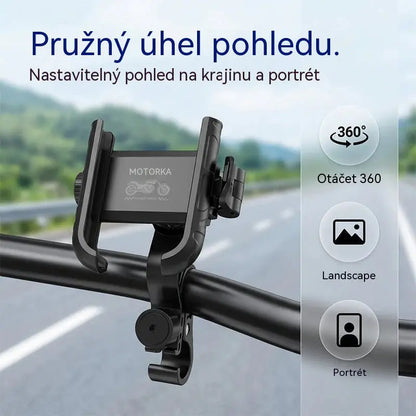📢📢 Sleva 50 %! 🚴‍♂️ Rychloupínací držák telefonu na motocykl/kolo – s bezpečnostním zámkem a nárazuvzdorným polstrováním 📱