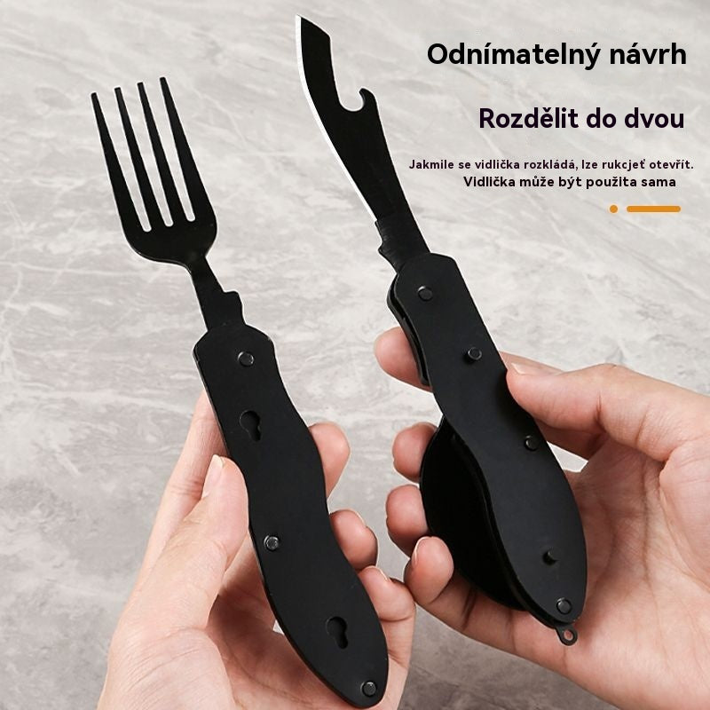 【Praktický dárek】 Skládací multifunkční nádobí 4 v 1 pro venkovní použití