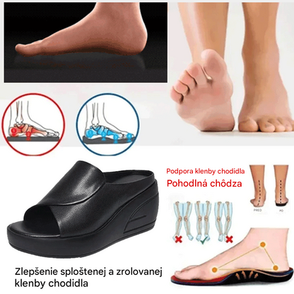 【35-42】[obcas 5,5 cm] Měkké klínové klapky podrážky