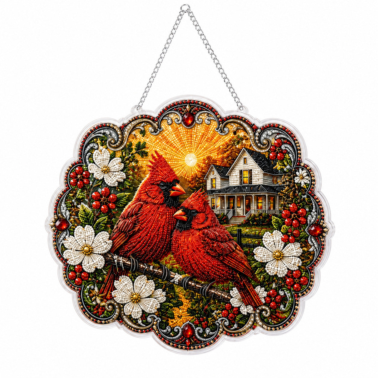 🔥⚡ Prodáno přes 50 000 kusů! 🎁🍂 Podzimní závěsné dekorace - sada na výrobu věnce a diamantové malby ✝️💐