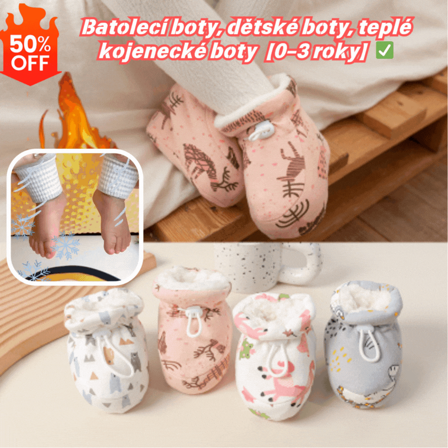 🔥 Koupit 1 získat 1 zdarma 🔥👶Batolecí boty, dětské boty, teplé kojenecké boty【0–3 roky】✅
