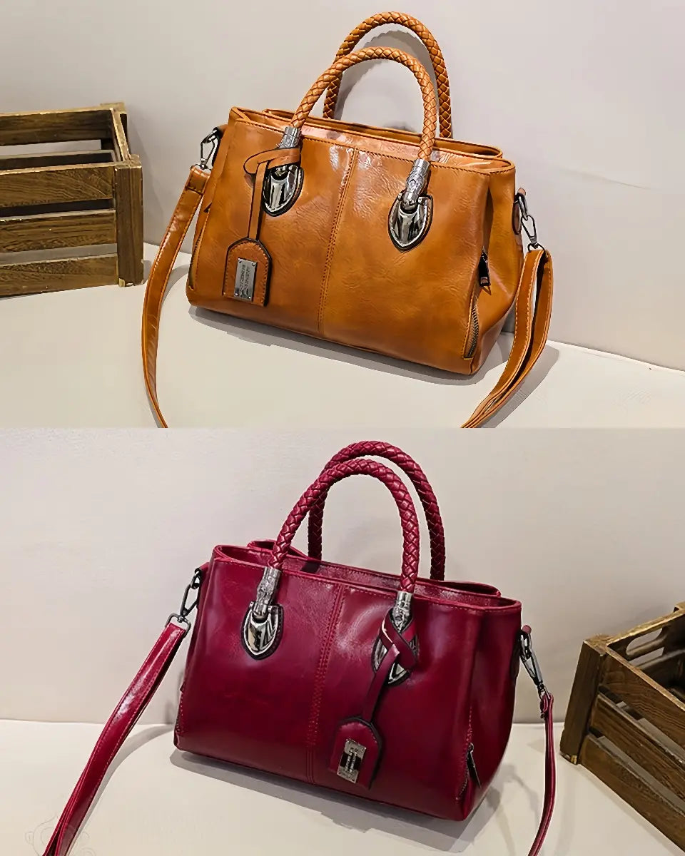 👜【50% sleva】Vintage bostonská kožená kabelka, měkká kožená taška, lze nosit na jednom rameni