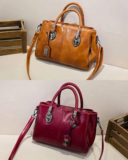 👜【50% sleva】Vintage bostonská kožená kabelka, měkká kožená taška, lze nosit na jednom rameni