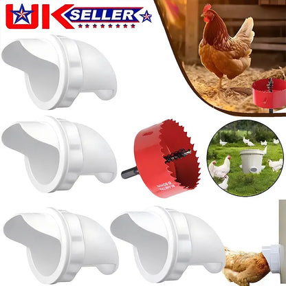 🐓【Děrovač + krmítko】Automatické krmítko pro kuřata, kachny a husy