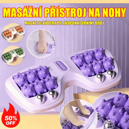 💜🦶 Přenosný dvojitý masážní válec na chodidla💯