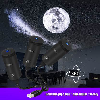 Noční světlo s projekcí hvězdné oblohy, 5V projekce planet a galaxií do ložnice, romantické ambientní světlo s hvězdnou oblohou