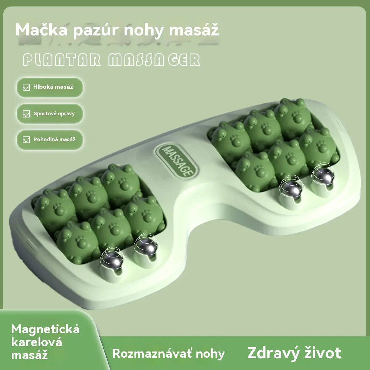 💜🦶 Přenosný dvojitý masážní válec na chodidla💯