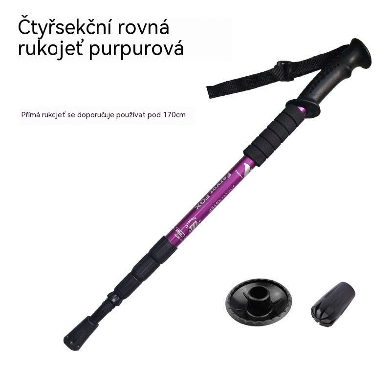 ⛰️Nastavitelná trekingová hole z hliníkové slitiny – odolná, tlumící nárazy, lehká 🌲