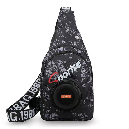 ✨🎒Nová taška přes rameno, voděodolná outdoorová taška s Bluetooth reproduktorem.