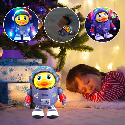 🦆Tančící vesmírná kachnička! 🌈Barevná světla✨ + dynamická hudba🎶Zábavná hračka pro miminka