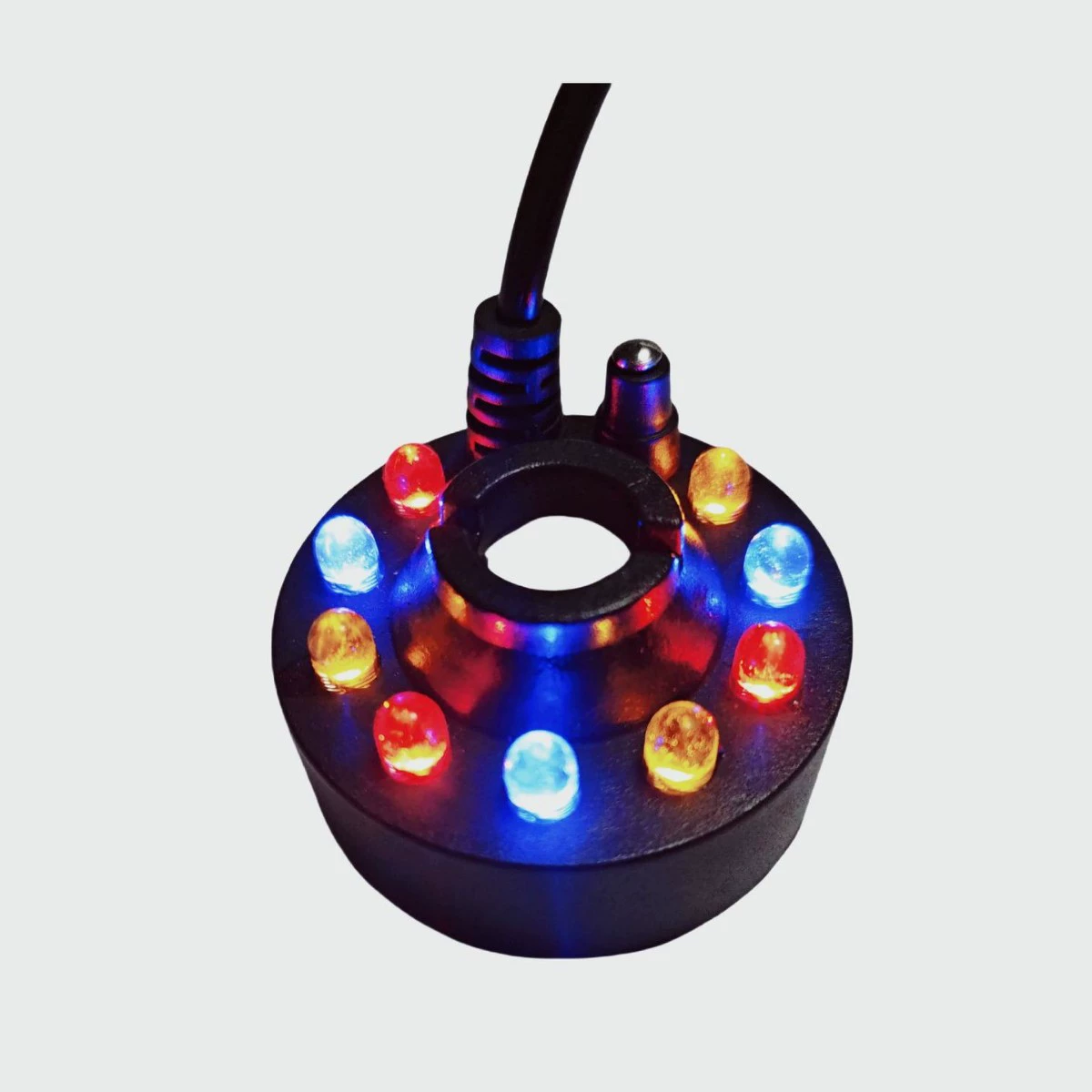 👻Ultrazvukový mlhovač - 12 LED barev, bezpečná 24V mlha a bez chemikálií - ideální na Halloween a dekorace 🌫️