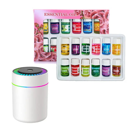 🎁🌺【Mini zvlhčovač vzduchu + 12 lahviček aromaterapie】Svěží vůně zlepšuje náladu!🌷Mini zvlhčovač vzduchu