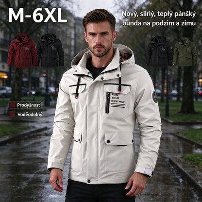 🔥🔥【M-6XL】Nová, silná a hřejivá pánská bunda na podzim a zimu – větruodolná a voděodolná